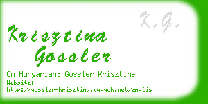 krisztina gossler business card
